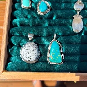 Vintage turquoise Sterling silver pendant